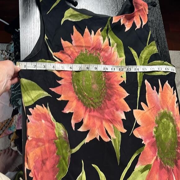 Vintage Ronni Nicole Black and Green Sleeveless Sundress - Picture 5 of 9